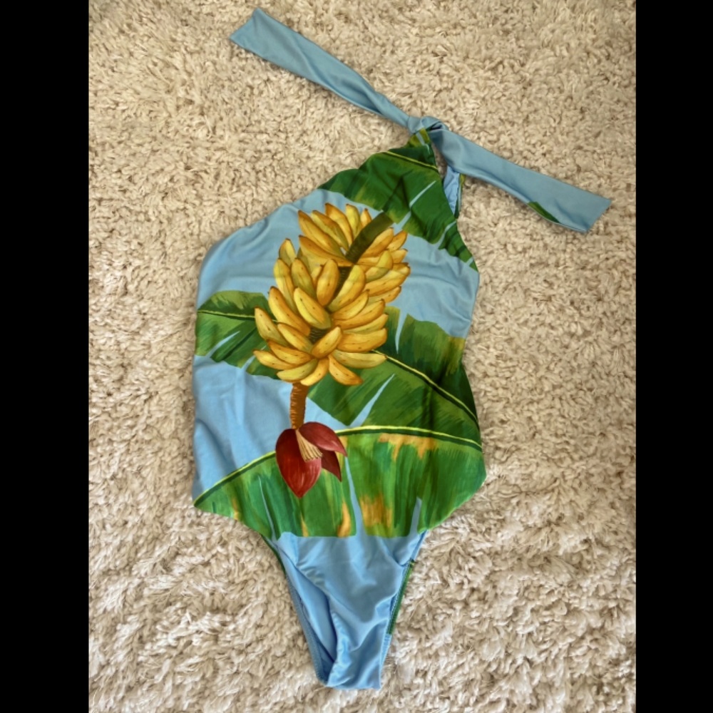 FARM Rio Blue and Green One Piece Swimsuit
